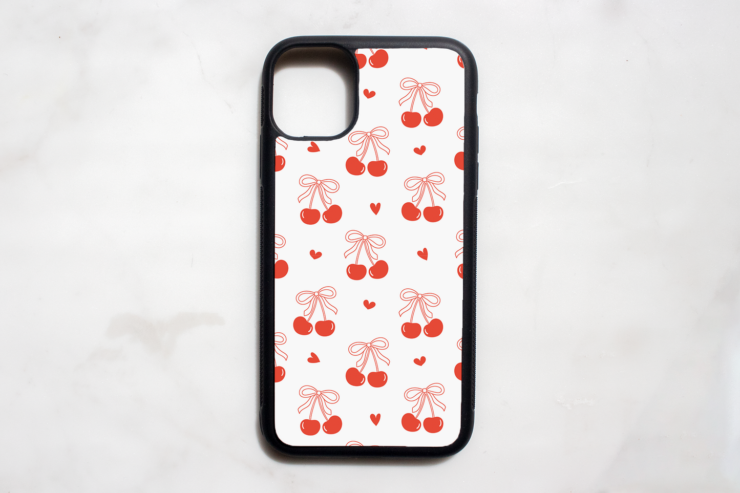 Heart and Cherries Phone Cases, 7 7+ 8 8+ Se XR X XS Max 11 Pro Max 12 Pro Max Mini, 13, 13 Pro
