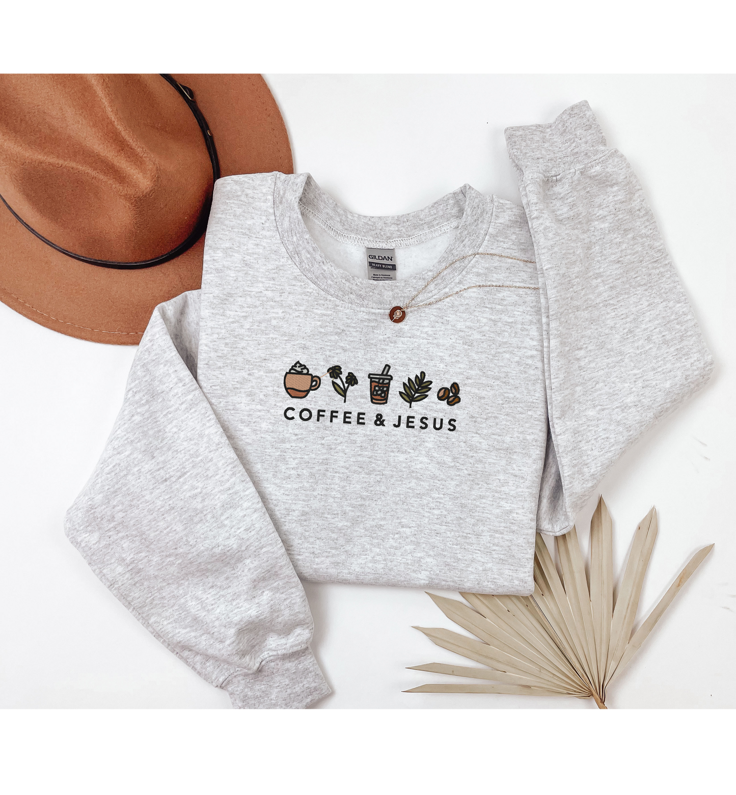 Coffee & Jesus Ash Sweatshirt