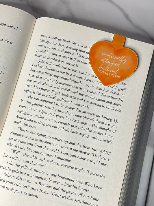 Orange Emotional Attached Magnetic Bookmark