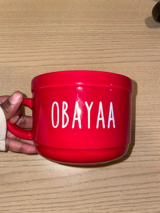 Personalized Red Soup Mug