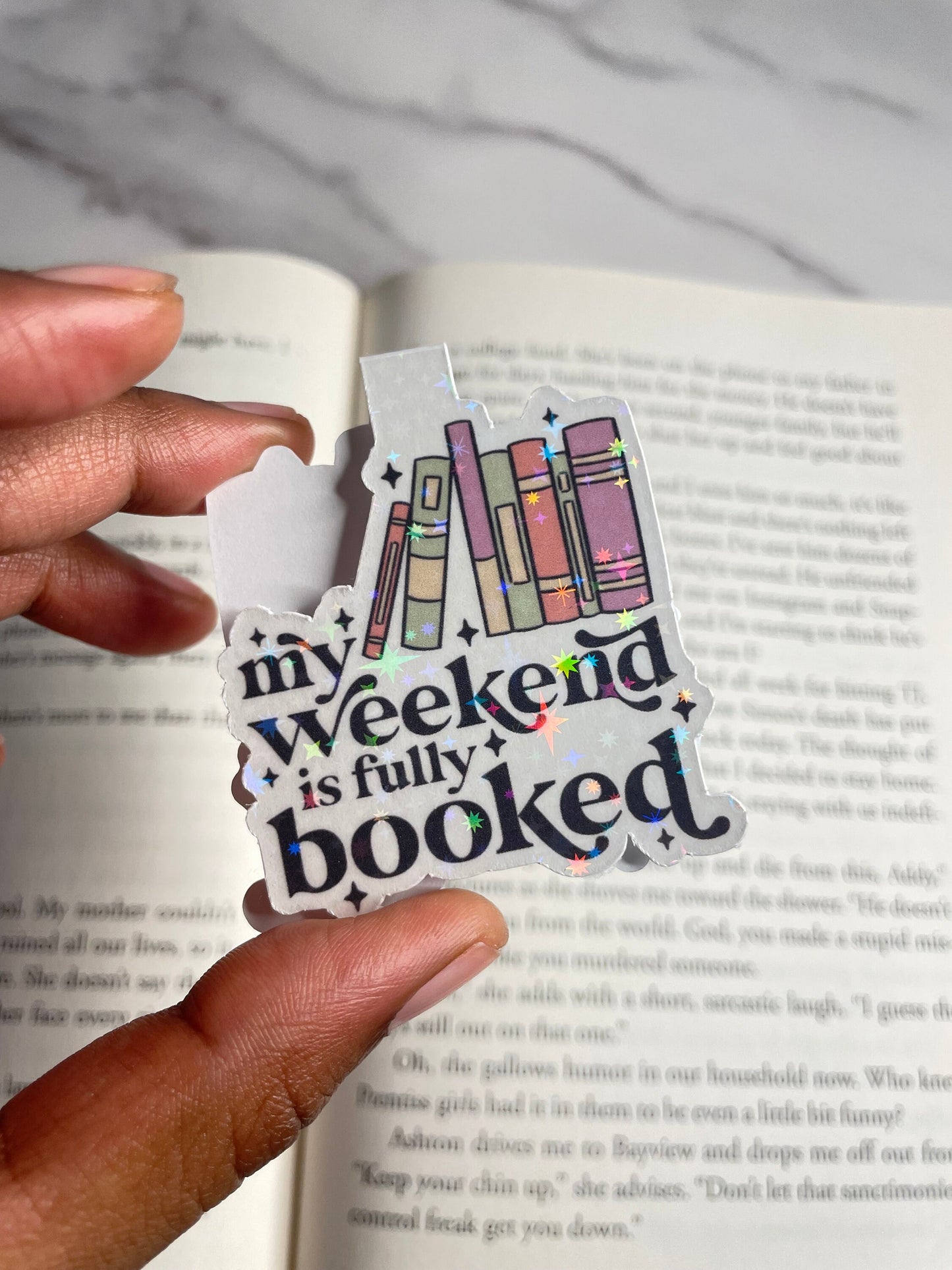 weekend fully booked magnetic bookmark