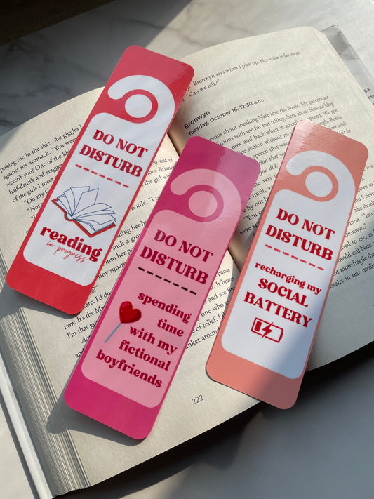 Do Not Disturb Bookmark | Book Lover Bookmark | Cute DND Series Bookmark | Reading Challenge | Bookish Gift