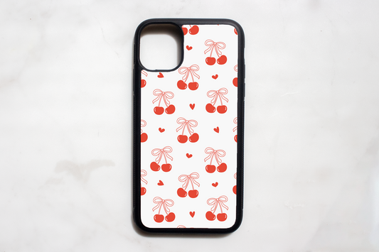 Heart and Cherries Phone Cases, 7 7+ 8 8+ Se XR X XS Max 11 Pro Max 12 Pro Max Mini, 13, 13 Pro