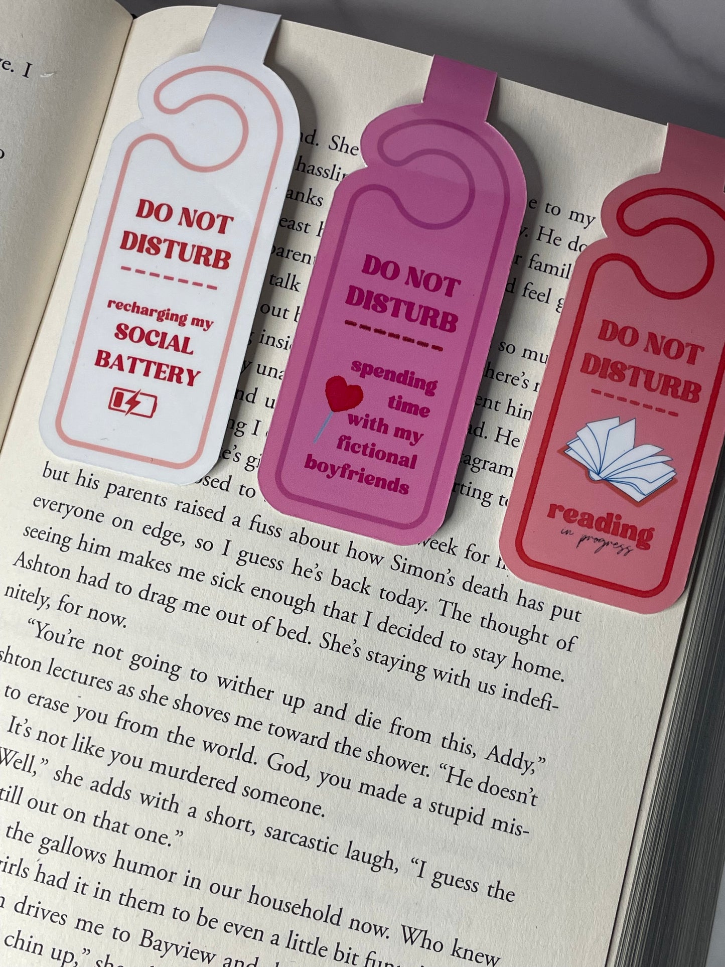 Do Not Disturb Magnetic Bookmark | Book Lover | Cute DND Series Bookmark | Reading Challenge | Bookish Gift