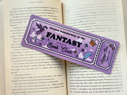 Book Genre Ticket Bookmarks