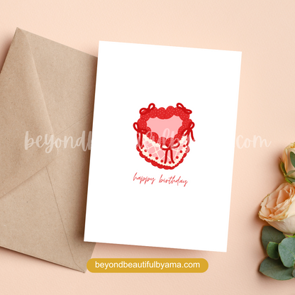 Mini Vintage Cake Card | Vintage Birthday Card
