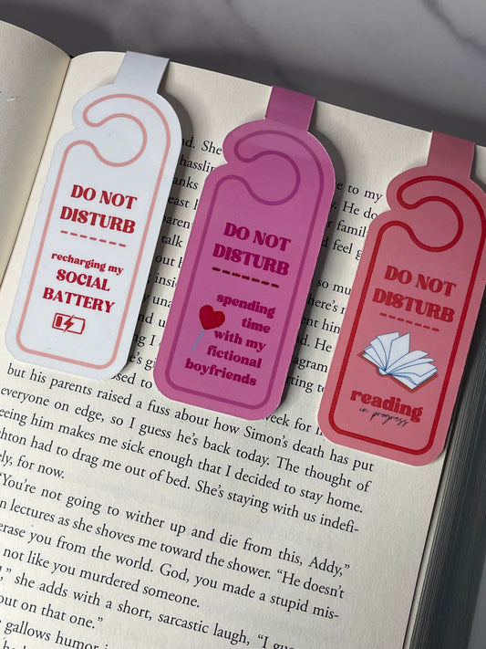 Do Not Disturb Magnetic Bookmark | Book Lover | Cute DND Series Bookmark | Reading Challenge | Bookish Gift