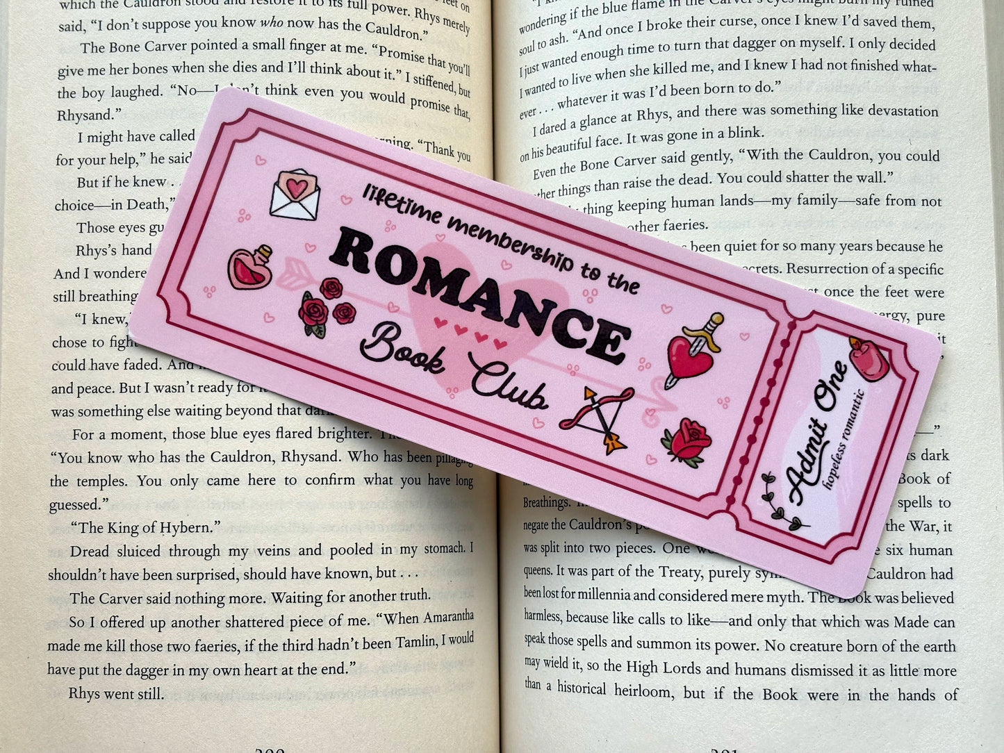 Book Genre Ticket Bookmarks