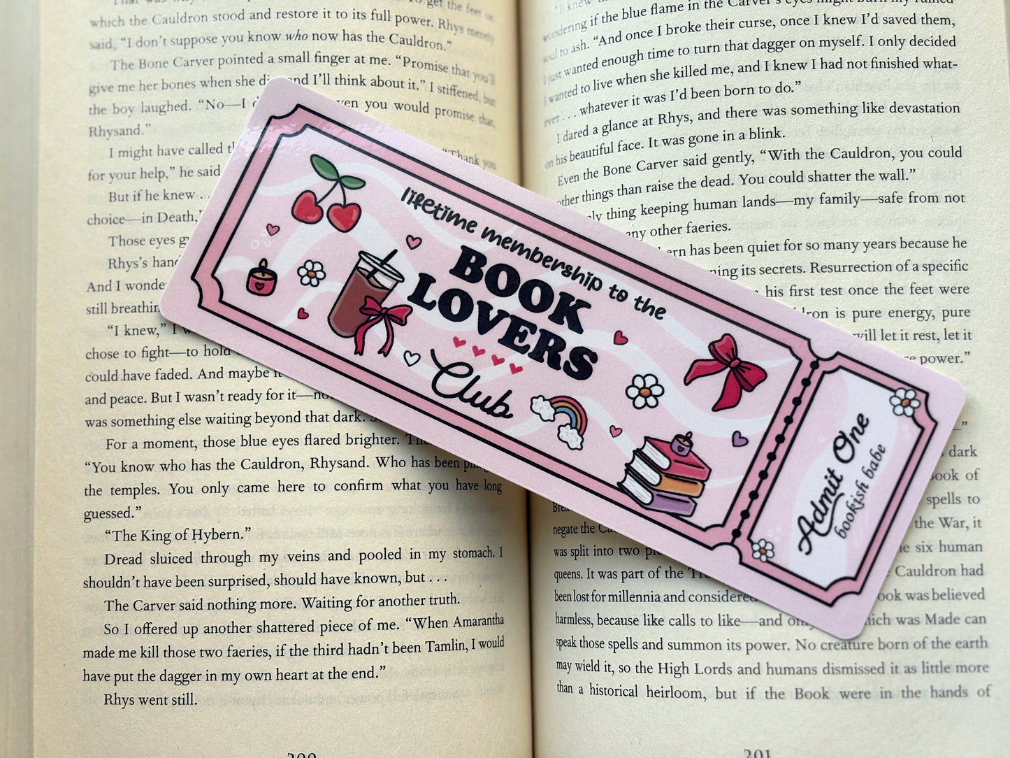 Book Genre Ticket Bookmarks