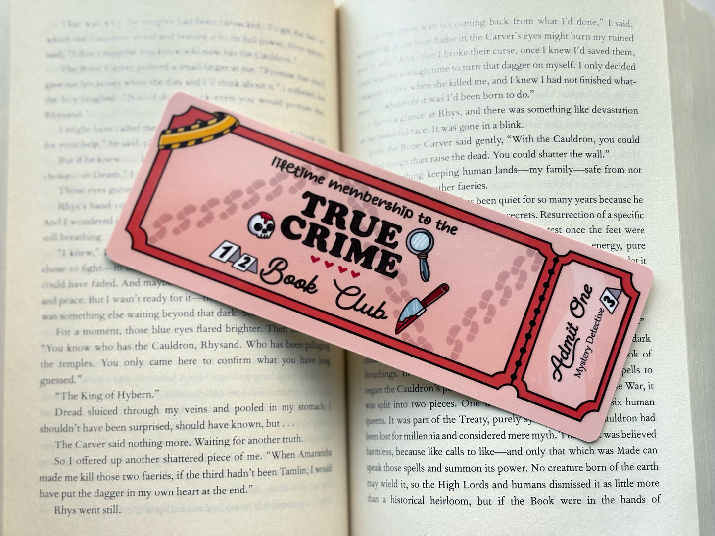 Book Genre Ticket Bookmarks