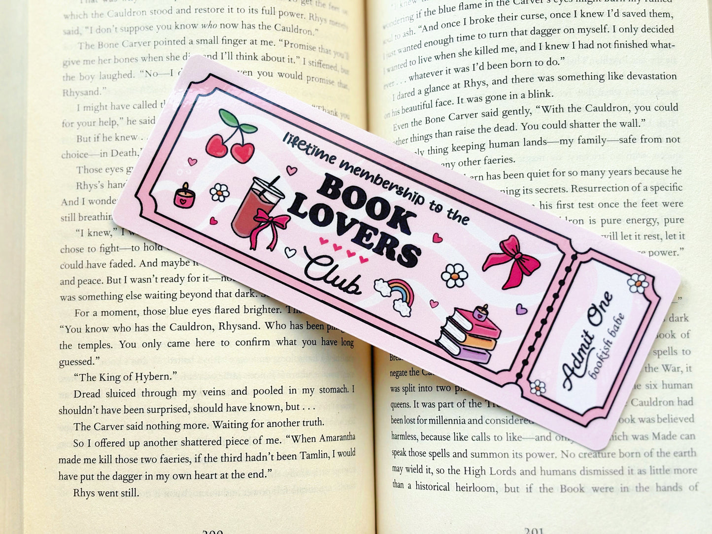 Book Genre Ticket Bookmarks