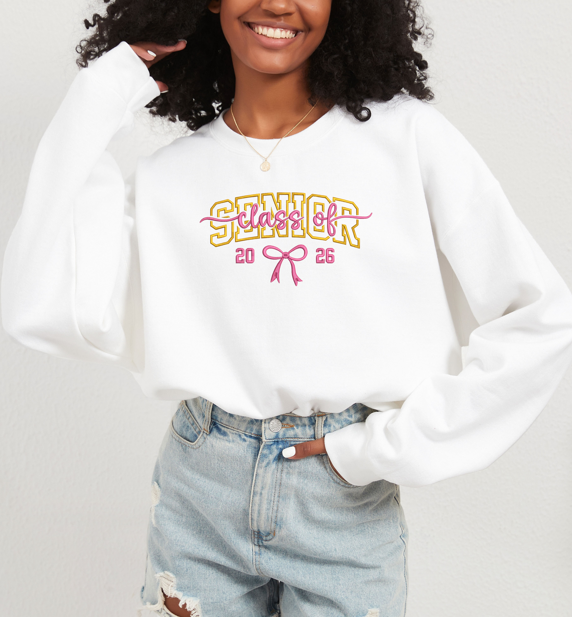 Senior Sweatshirt Class of 2026 - White