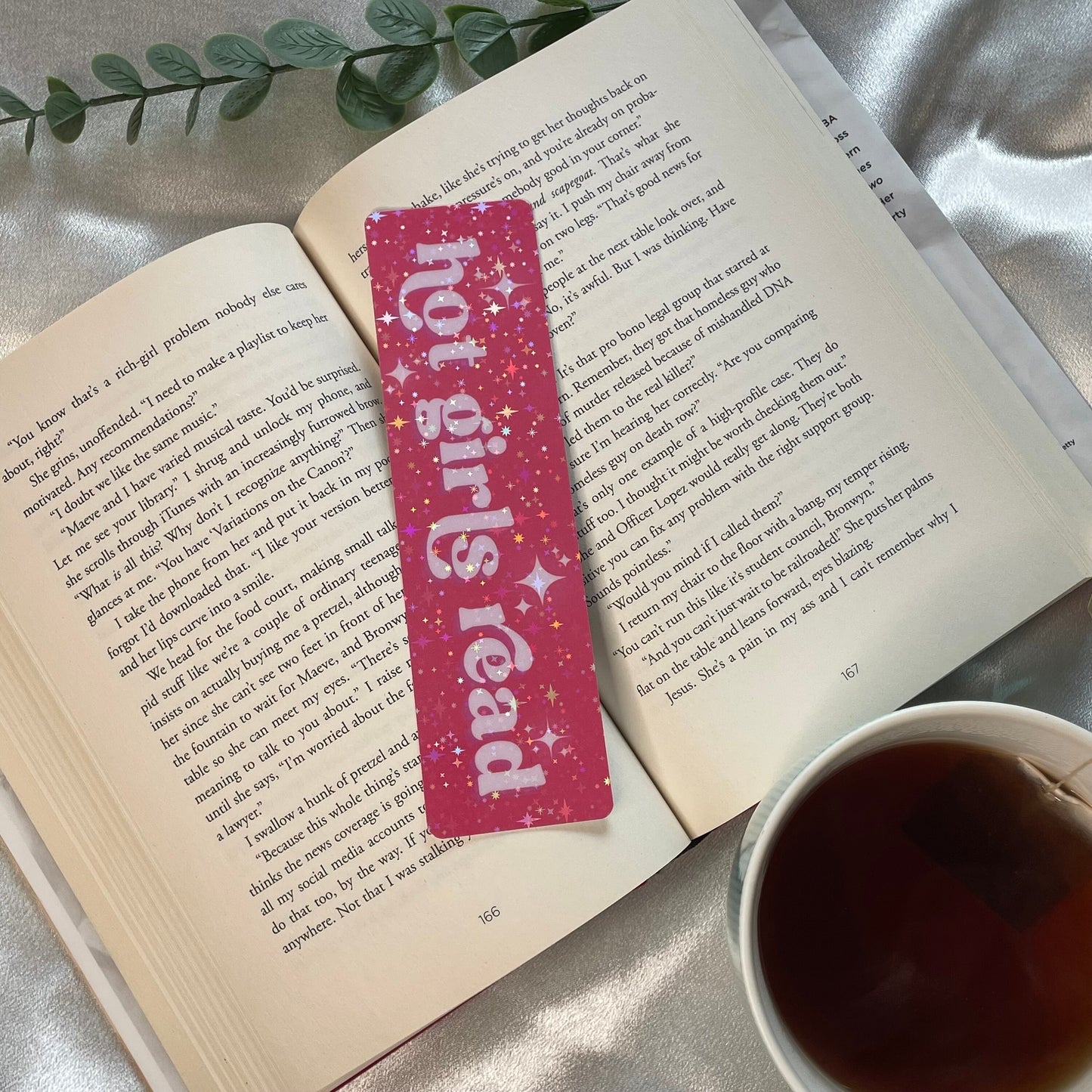 Hot Girl Read Bookmark | Book Lover Bookmark | Cute Holographic Bookmark | Reading Challenge | Bookish Gift