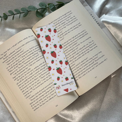 Flowers and Strawberries Bookmark