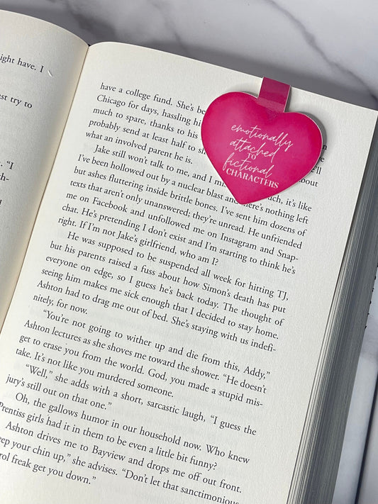 Emotionally Attached Fictional Characters Magnetic Bookmark | Book Lover | Book Boyfriends Bookmark | Reading Challenge | Bookish Gift