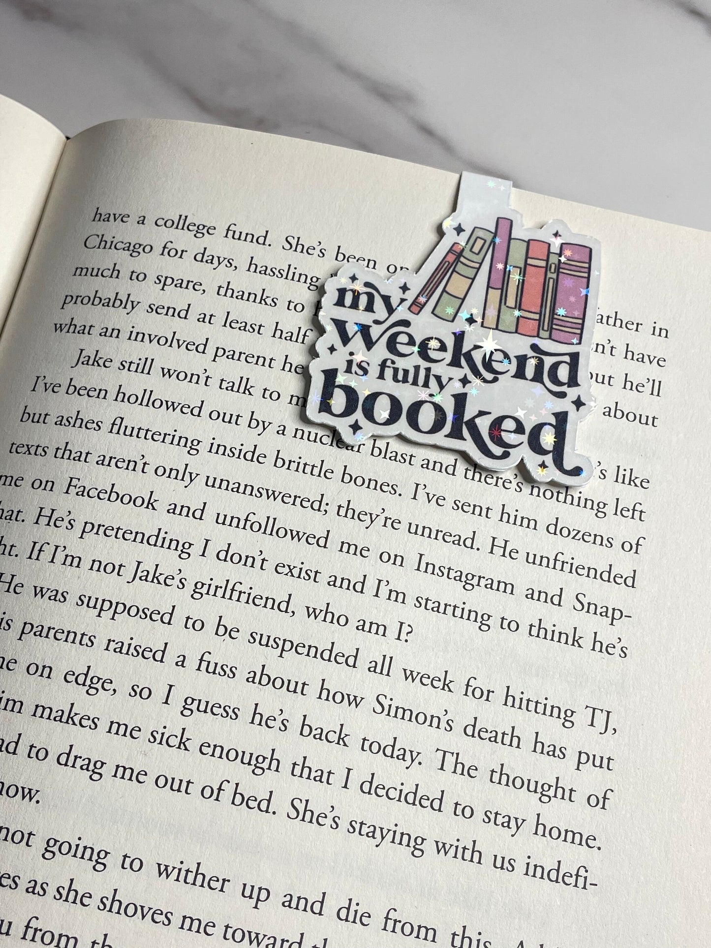 My Weekend is Booked Magnetic Bookmark | Bookish Gift | Book Accessory | Book Lover | Booktok | Reader Gift