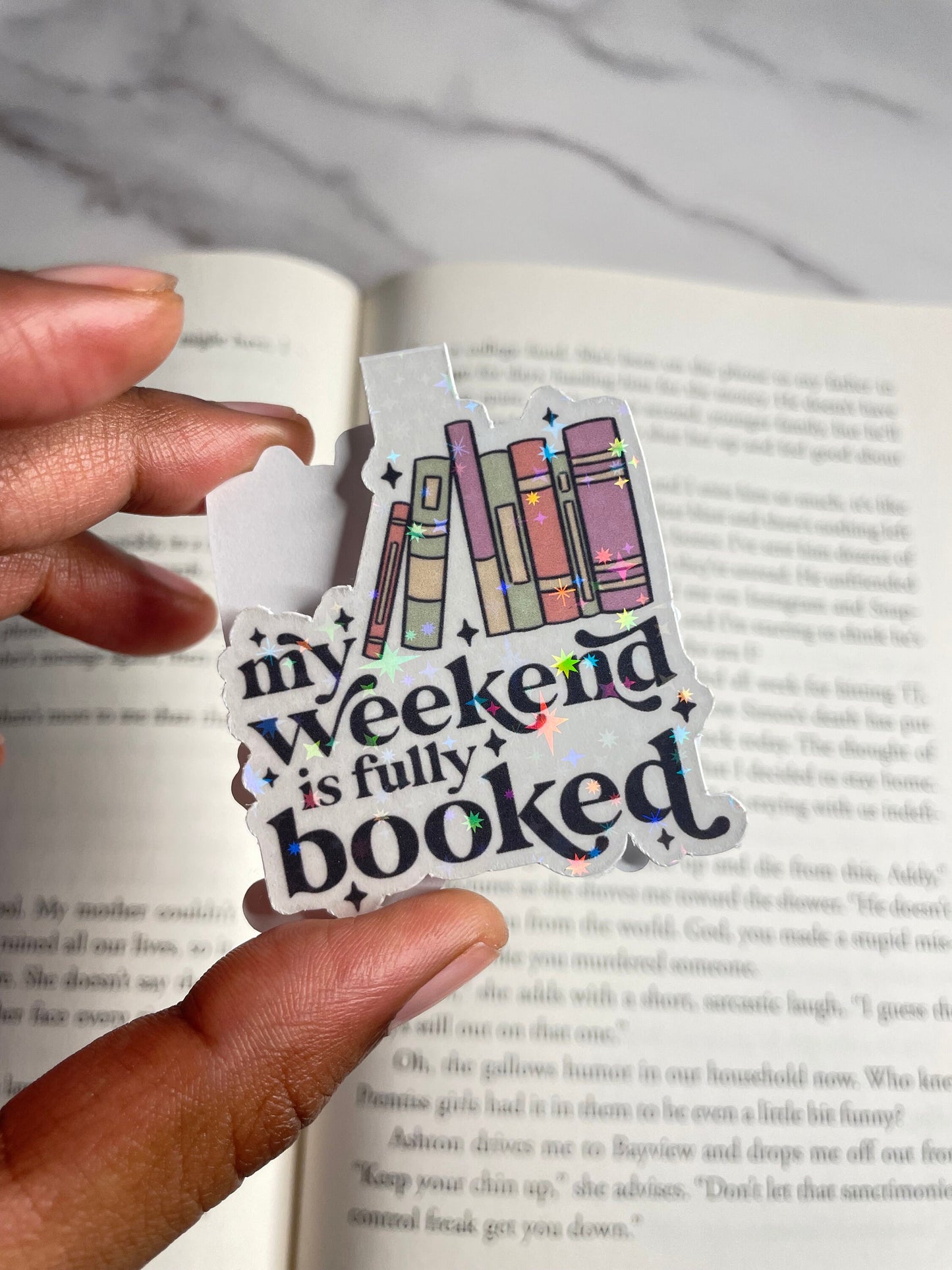 My Weekend is Booked Magnetic Bookmark | Bookish Gift | Book Accessory | Book Lover | Booktok | Reader Gift