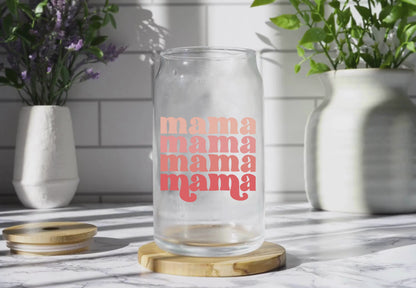 Mama Ice Coffee Cup With Lid and Straw