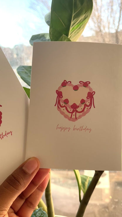 Mini Vintage Cake Card | Vintage Birthday Card